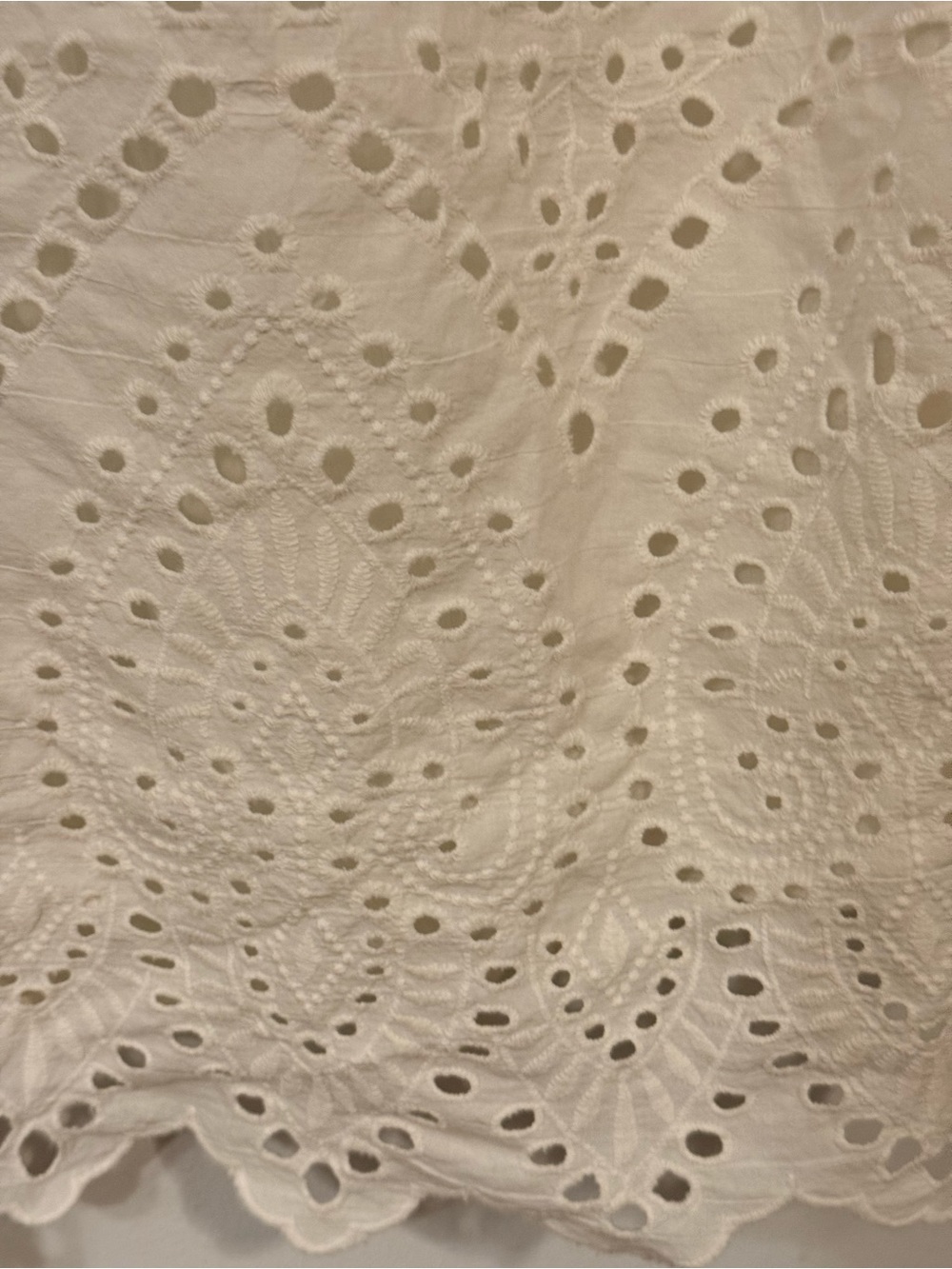 REVOLVE Cream Eyelet V-Neck Mini Dress - Picture 8 of 12